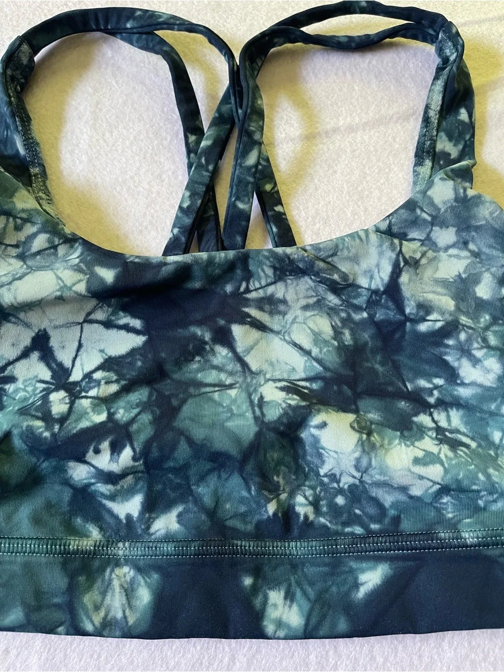 Lululemon athletica Blue Tie-Dye Double-Strap Sports Bra